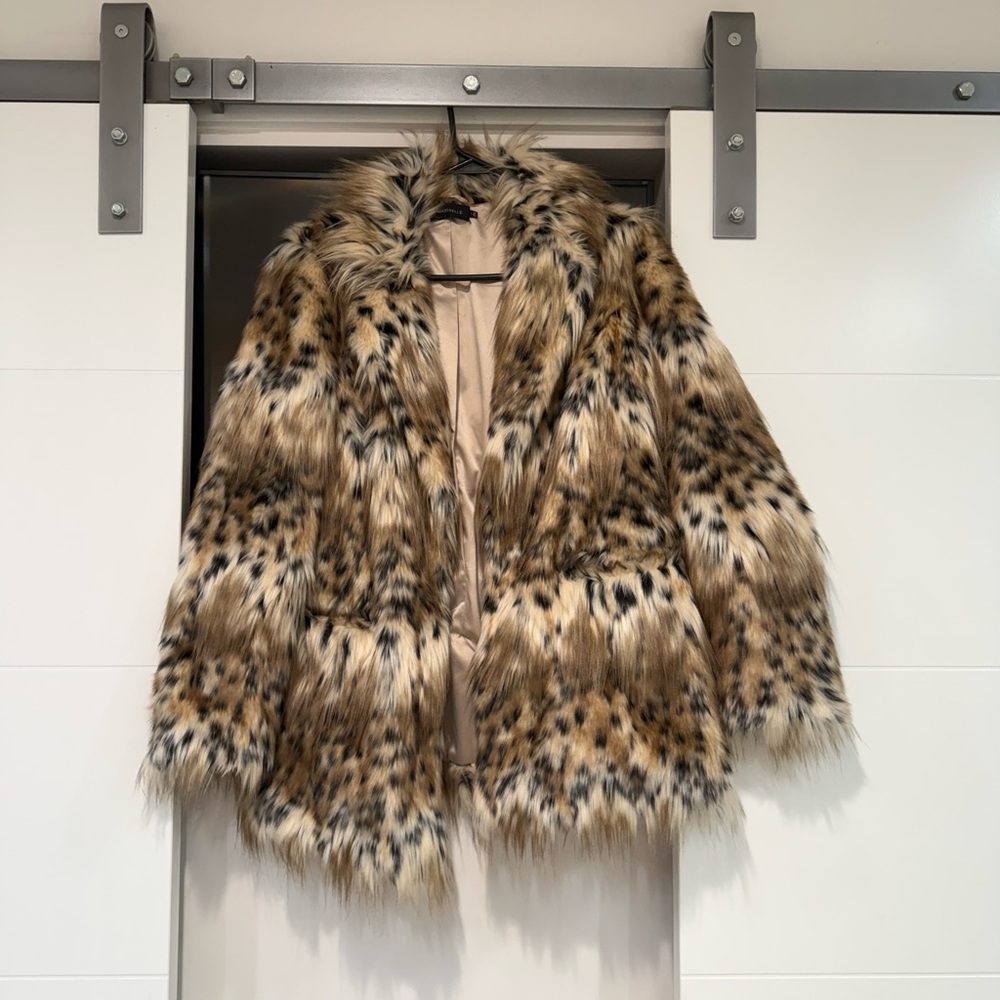 MAJORELLE Animal Print Teddy Jacket